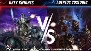 Custodes VS Grey Knights Warhammer 40k Battle Report [upl. by Nanyt]