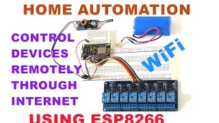 PART1 ESP8266  HOME AUTOMATION CONTROL DEVICES REMOTELY THROUGH INTERNET [upl. by Alecram474]