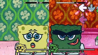 FNF Spongeasm  Phantasm but Spongebob and Abrasive Side sings it improved version [upl. by Cirda]