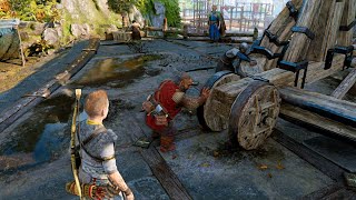 Durlin Secretly Whispers To Atreus During Odin Visit  God Of War Raganarok PS5 [upl. by Ahsonek812]