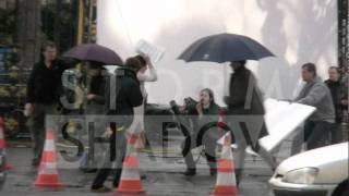 Milla Jovovich shooting a scene in Paris [upl. by Yvad459]