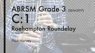 ABRSM Grade 3 C1 Roehampton Roundelay original tempo and sloweddown  Clarinet Mate [upl. by Nichani]