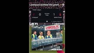 Liverpool bottled the premier league liverpool prem premierleague football bottle shorts [upl. by Douty]