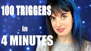 ASMR 100 TRIGGERS IN 4 MINUTES CHALLENGE ITA [upl. by Ias]