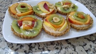 Des mini tartelettes aux fruits et pâte croustillante à lavoine طورطات بالفواكه و عجينة الشوفان [upl. by Pytlik]