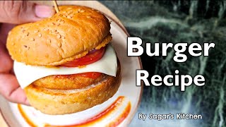 Simple Burger Recipe with Crispy Patties Burger [upl. by Erwin]