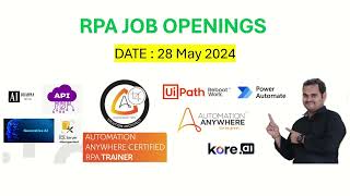 Job Opening HGS hiring RPA developer 0528202402 [upl. by Ainadi]