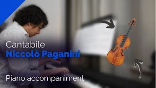 Niccolo Paganini CANTABILE 😍 Piano accompaniment for violin [upl. by Attenad331]