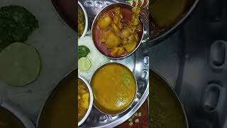 Todays lunch thaali 😋 short video  Pinky kitchen short video [upl. by Enidlarej]