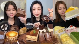 ASMR Chocolate Mousse Chocolate Desserts Cake Asmr Matcha Dessert Ice cream Asmr Eating Sounds [upl. by Marianne684]