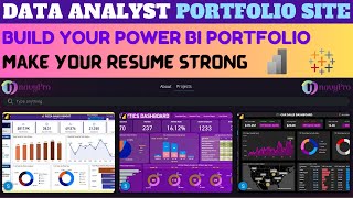 Create a Data Analyst Portfolio Site  Build Powerful Resume  Power BI Portfolio [upl. by Kalman139]