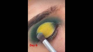 eyeshadowtoturial eyemakeup eyeshadowinspo beautytutorial makeup day6 haldimehndi [upl. by Gnouhk]