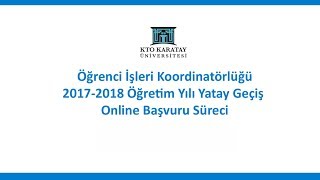 Yatay Geçiş Online Başvuru Nasıl Yapılır [upl. by Dyl]