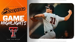 Oregon State Baseball Game Highlights 22124 vs Texas Tech [upl. by Ahsenroc]