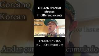 chilean spanish phrases in different accents [upl. by Htrowslle]