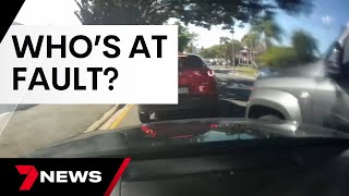 Dashcam video of three crashes involving same driver has left Brisbane divided  7 News Australia [upl. by Cleon]