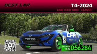 Best Lap  056284  Lime Rock Park  Classic  iRacing Global Mazda MX5 Cup [upl. by Airetak]