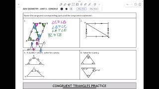 ADV Congruent Triangles  Congruent Triangles [upl. by Anayi331]