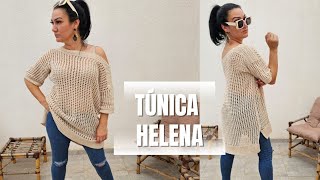 TÚNICA HELENA  BLUSA DE CROCHÊ [upl. by Cheri]