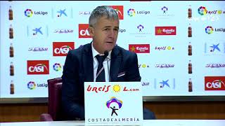 Rueda de prensa de Lucas Alcaraz tras el UD Almería vs CD Lugo 10 [upl. by Adianez377]