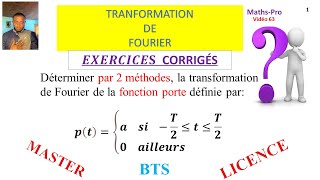 SERIE DE FOURIER exercice corrigé2 Egalité de PARSEVAL Théorème de DIRICHLET [upl. by Aicnom]