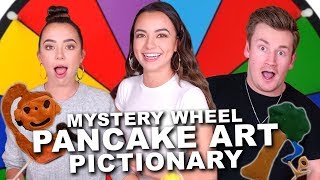 MYSTERY WHEEL PANCAKE ART PICTIONARY CHALLENGE  Merrell Twins ft Oli White [upl. by Aremus]