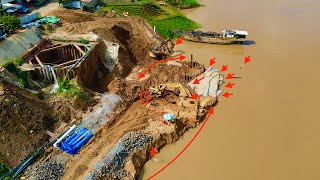 The next new project experts excavated the dam prevent the face from entering And the dam collapsed [upl. by Gorey]