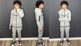 Nike Tech Fleece  Tracksuit Review Grey Colorway [upl. by Bertrando]