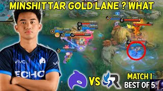 ECHO PICK MINSHITTAR GOLD LANE  WHAT   ECHO VS RSG GAME 1 [upl. by Noramac]