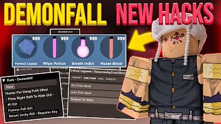 UPDATED Roblox Demonfall Hack Script GUI PASTEBIN 2022 Dupe Hack Autofarm Sound Breathing Hack [upl. by Aninotna]