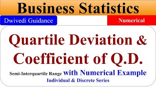 Quartile Deviation in discrete series and individual Coefficient of Quartile Deviation statistics [upl. by Leroy661]