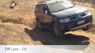 Mitsubishi Challenger  Traction Control vs Diff Lock [upl. by Karlis]