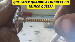 QUE FAZER QUANDO A LINGUETA DO TRINCO QUEBRACHAVEIRO CÃ‰SAR [upl. by Hakym]