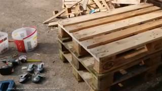 Tuto fabriquer tout seul un établi de travail en bois avec des palettes [upl. by Ma170]