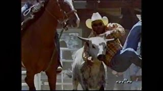 Steer Wrestling  Calgary Rodeo  2001  Part1 [upl. by Drawyah]