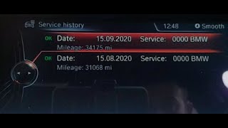 BMW iDrive Service History Entry [upl. by Aiveneg]