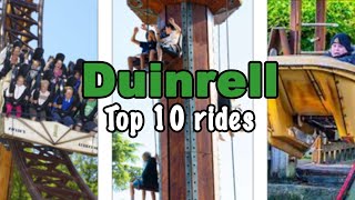 Top 10 rides at Duinrell  Wassenaar Netherlands  2022 [upl. by Oinotna]