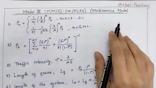 Model 3 MMS InfinityFCFS Multiservice Model  Queueing Theory in Operation Research [upl. by Nylirek519]