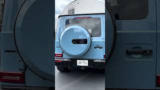 Look at this all New 2023 China Blue G63 AMG GWagon Sound and Color 585 HP Must see [upl. by Negroj]