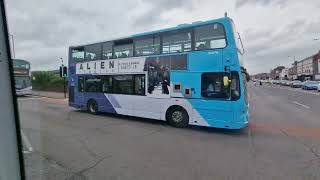 Bus Ride First Sheffield Route 47 City Centre Arundel Gate to Herdings Park Streetlite 2924 [upl. by Amandi]