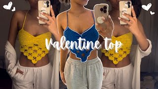 how to crochet valentine top [upl. by Rafaelita]