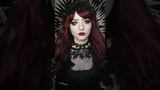 Red Alt Look 🌹 ☠ fashionblogger gothgirl alternativefashion alternative redhair wigs makeup [upl. by Nisay]