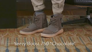 adidas Yeezy Boost 750 quotChocolatequot Review  On Feet [upl. by Alarise347]