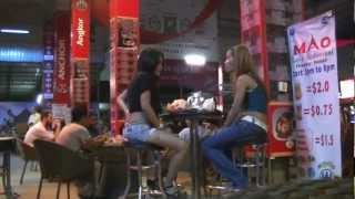 Nightlife at Golden Sorya Mall st51 Phnom Penh Cambodia 27 Feb 2013 [upl. by Pergrim483]