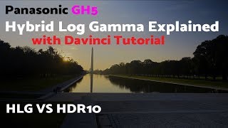 World Exclusive  GH5 FW 20 HLG vs LOG  what is HLG with davinci tutorial [upl. by Nylrats514]