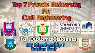 Top 7 University For Civil Engineering  For Diploma Student [upl. by Eliza]