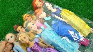 Disney Princess Doll Makeover DIY Miniature Ideas for Barbie Wig Derss Feceup Barbie dolls [upl. by Norri]