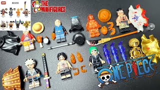 New Unofficial Lego One Piece Minifigures XINH 0355  Luffy Sengoku  Zoro  Portgas D Ace [upl. by Rednael42]