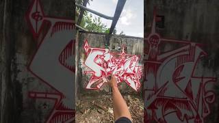 MAD GRAFFITI TECHNIQUE 😳 graffitiart graffiti shorts [upl. by Ahsratan]