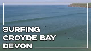 Surfing In Croyde Bay North Devon From The Air 🏄‍♂️Drone Edit [upl. by Chrisy]